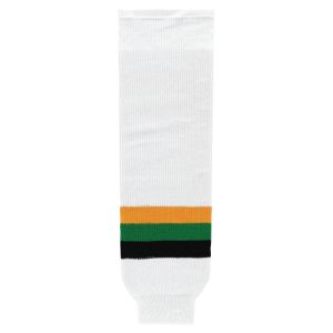 Athletic Knit HS630-407 Knitted Striped Hockey Socks - Minnesota White With Black Stripe - Primary