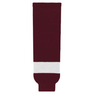 Athletic Knit HS630-480 Knitted Striped Hockey Socks - Peterborough Maroon - Primary