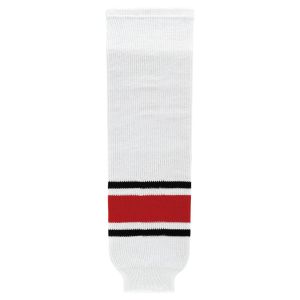 Athletic Knit HS630-528 Knitted Striped Hockey Socks - 2013 Carolina White - Primary