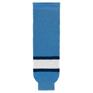Athletic Knit HS630-828 Knitted Striped Hockey Socks - 2008 Pittsburgh 3rd Sky Blue - Primary