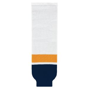 Athletic Knit HS630-872 Knitted Striped Hockey Socks - 2013 Nashville White - Primary
