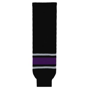 Athletic Knit HS630-951 Knitted Striped Hockey Socks - 1998 Los Angeles Black - Primary