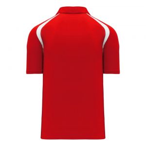 A1820 Apparel Polo Shirt - Red/White - Back