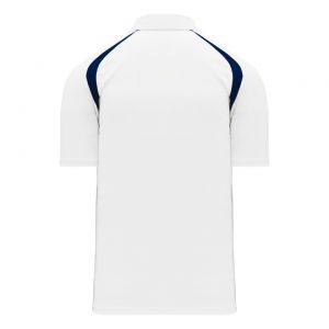 A1820 Apparel Polo Shirt - White/Navy - Back