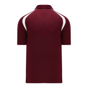 A1820 Apparel Polo Shirt - Maroon/White - Back