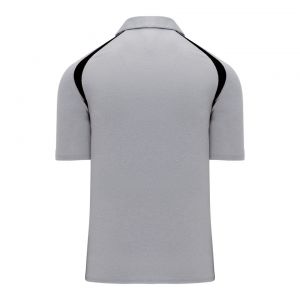 A1820 Apparel Polo Shirt - Heather Grey/Black - Back