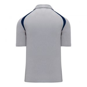 A1820 Apparel Polo Shirt - Heather Grey/Navy - Back