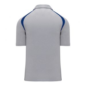 A1820 Apparel Polo Shirt - Heather Grey/Royal - Back