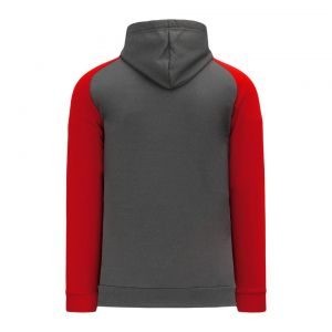 A1840 Apparel Sweatshirt - Heather Charcoal/Red - Back