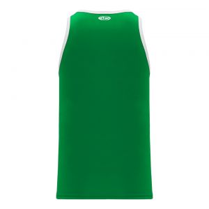 B1325 League Basketball Jersey - Kelly/White - Back