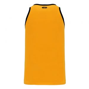 B1325 League Basketball Jersey - Gold/Black - Back