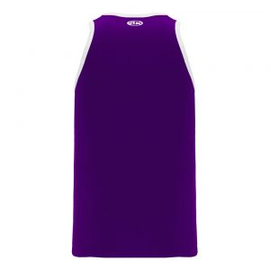 B1325 League Basketball Jersey - Purple/White - Back