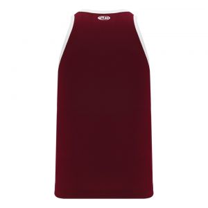 B1325 League Basketball Jersey - Maroon/White - Back