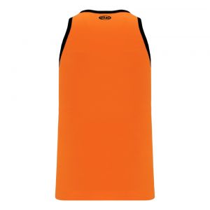 B1325 League Basketball Jersey - Orange/Black - Back
