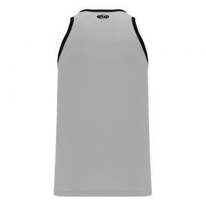 B1325 League Basketball Jersey - Grey/Black - Back