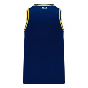 B1710 Pro Basketball Jersey - Navy/Maize/White - Back