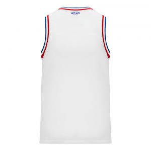 B1710 Pro Basketball Jersey - White/Royal/Red - Back