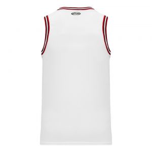 B1710 Pro Basketball Jersey - White/Black/Red - Back