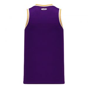 B1710 Pro Basketball Jersey - Purple/Gold/White - Back