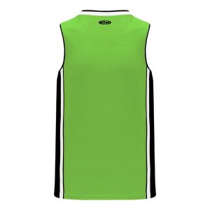 B1715 Pro Basketball Jersey - Lime Green/Black/White - Back