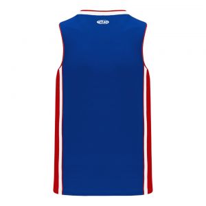 B1715 Pro Basketball Jersey - Royal/Red/White - Back