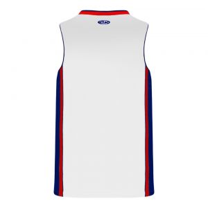B1715 Pro Basketball Jersey - White/Royal/Red - Back