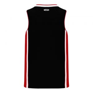 B1715 Pro Basketball Jersey - Black/Red/White - Back