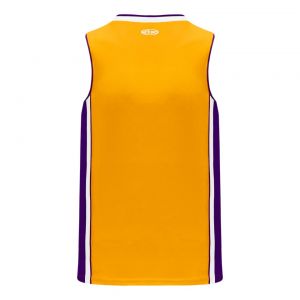 B1715 Pro Basketball Jersey - Gold/Purple/White - Back
