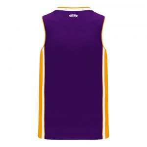 B1715 Pro Basketball Jersey - Purple/Gold/White - Back