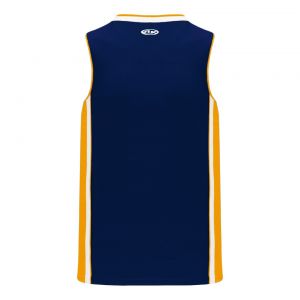 B1715 Pro Basketball Jersey - Navy/White/Gold - Back