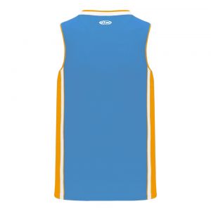 B1715 Pro Basketball Jersey - Sky/Gold/White - Back
