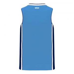 B1715 Pro Basketball Jersey - Sky/White/Navy - Back