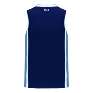 B1715 Pro Basketball Jersey - Navy/Sky/White - Back
