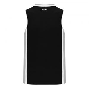 B1715 Pro Basketball Jersey - Black/Grey/White - Back
