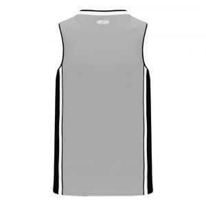 B1715 Pro Basketball Jersey - Grey/White/Black - Back