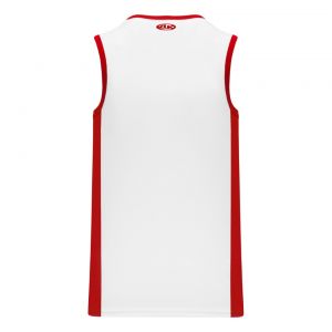 B2115 Pro Basketball Jersey - White/Red - Back