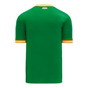 BA1333 Pullover Baseball Jersey - Kelly/Gold/White - Back