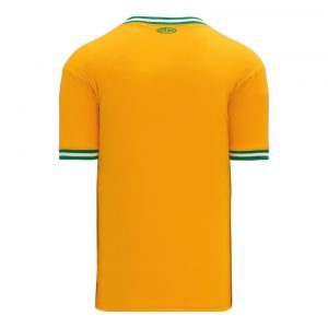 BA1333 Pullover Baseball Jersey - Gold/Kelly/White - Back