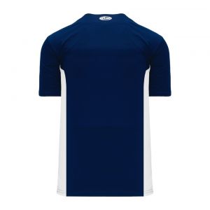 BA1343 One Button Baseball Jersey - Navy/White - Back