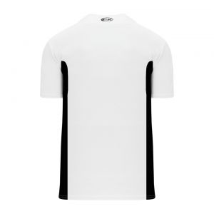 BA1343 One Button Baseball Jersey - White/Black - Back