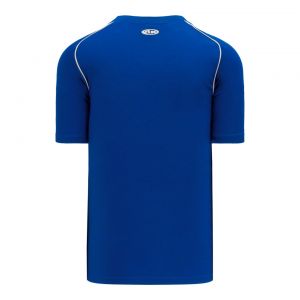 BA1344 Two Button Baseball Jersey - Royal/White - Back