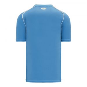 BA1344 Two Button Baseball Jersey - Sky/White - Back