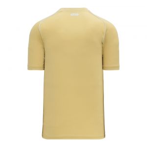 BA1344 Two Button Baseball Jersey - Vegas Gold/White - Back
