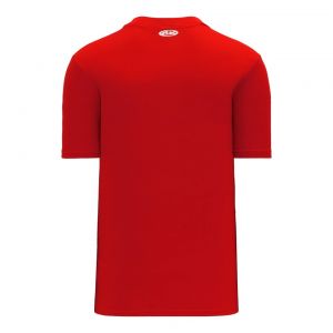 BA1347 Two Button Baseball Jersey - Red - Back