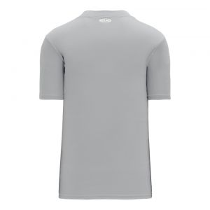 BA1347 Two Button Baseball Jersey - Grey - Back