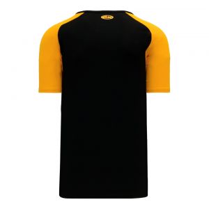 BA1375 Pullover Baseball Jersey - Black/Gold - Back