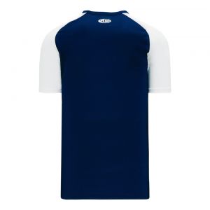 BA1375 Pullover Baseball Jersey - Navy/White - Back
