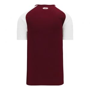 BA1375 Pullover Baseball Jersey - Maroon/White - Back
