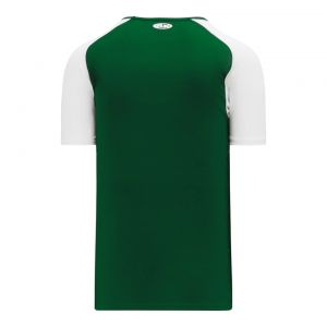 BA1375 Pullover Baseball Jersey - Dark Green/White - Back