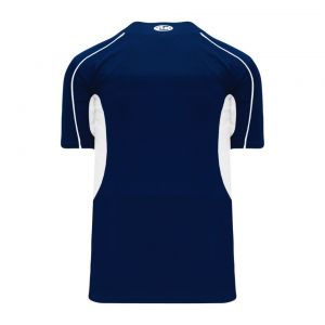 BA1745 One Button Baseball Jersey - Navy/White - Back